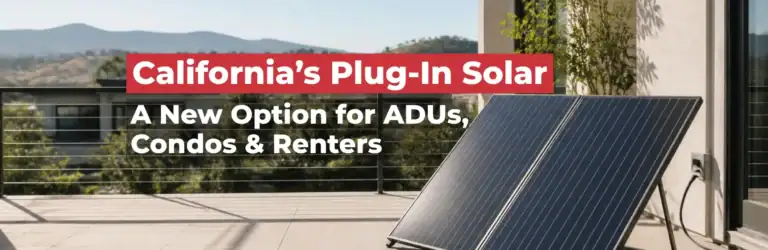 Plug-in solar panels on the balcony of a California property